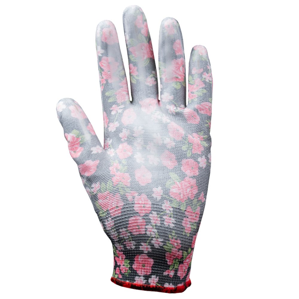 Рукавички трикотажні з частковим ПУ покриттям р7 (чорні, манжет) SIGMA (9446481) - Image 2